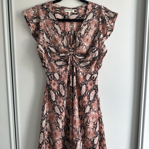 Monteau - Pink Snakeskin Mini Dress - Picture 1 of 6